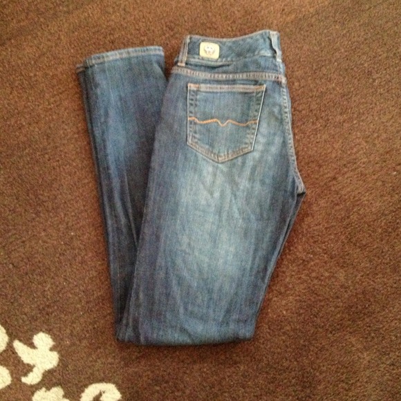 Red engine jeans