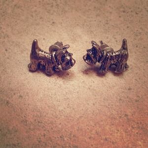 Silver Scotty Dog Earrings