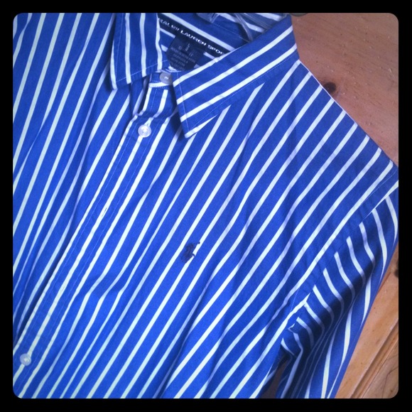 SOLDCobalt Blue/White stripe Ralph Lauren Sport