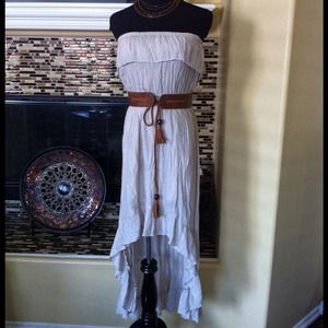 Strapless High/Low Dress