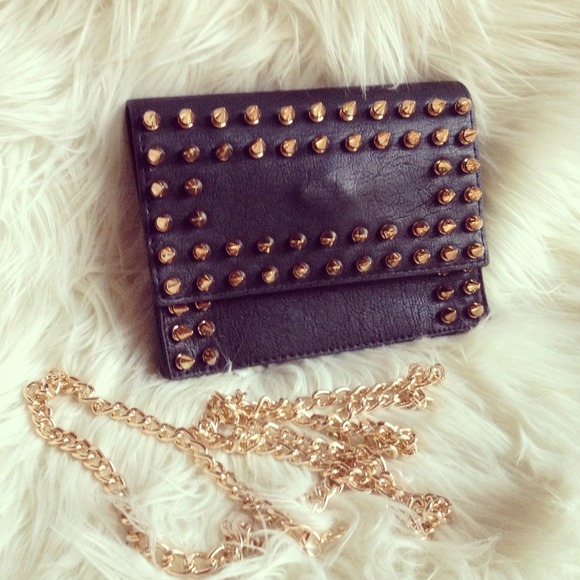 Clutches & Wallets - Spike clutch - black