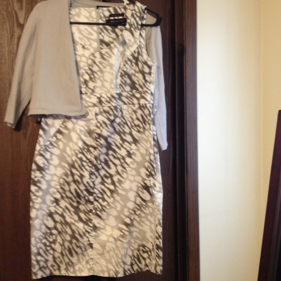 Grey,black,white dress