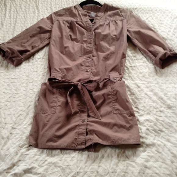 Choc tunic, brwn pencil, yellowtank & cream vneck