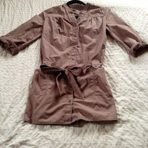 Choc tunic, brwn pencil, yellowtank & cream vneck