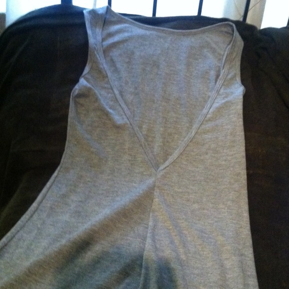 Long gray cotton dress