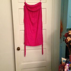 Gap pink halter dress with tie back