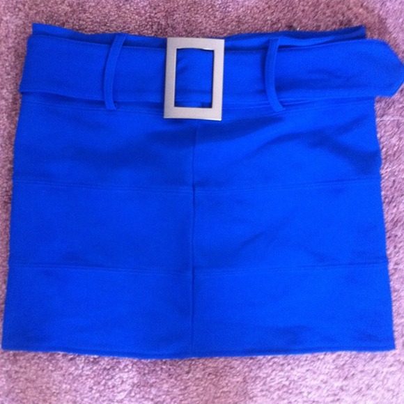 Cobalt Blue Mini Skirt