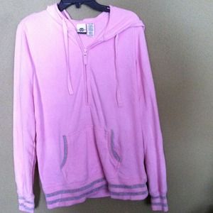 Pink 1/2 zip hoodie