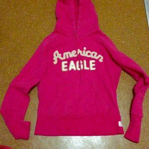 Hot pink hoodie American eagle
