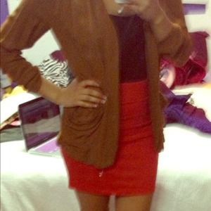 High waisted skirt .