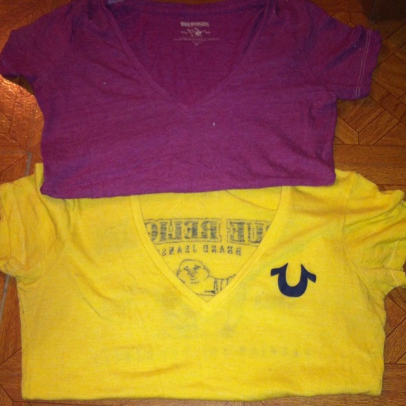 SOLD 2 true religion t shirts, pre-owned