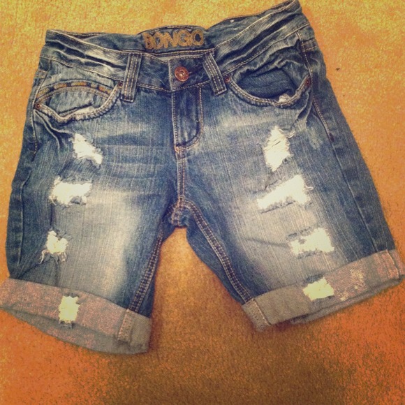 Bongo distressed Bermuda shorts