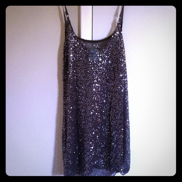 Silver sequin top, from Nordstrom small