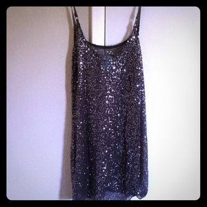 Silver sequin top, from Nordstrom small