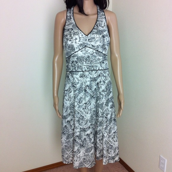 Ann Taylor LOFT black and white Dress - Picture 1 of 4