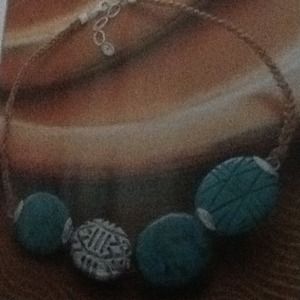 Turquoise w/leather & .925 silver