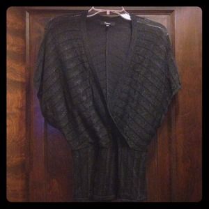 Black cross over sweater