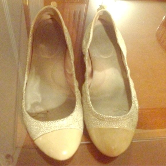 CALVIN KLEIN beige flats Size 10