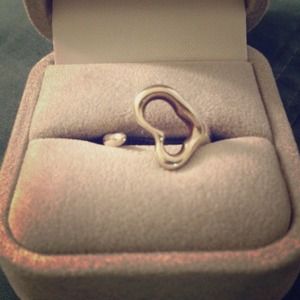 Sterling silver heart tiffany & co ring