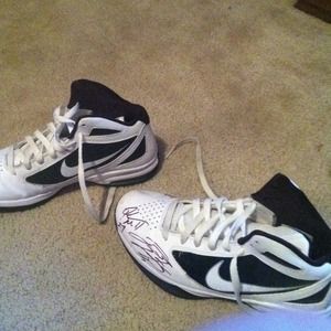 Signed basketball shoes