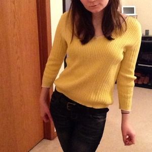 Ralph Lauren Yellow Cable Sweater