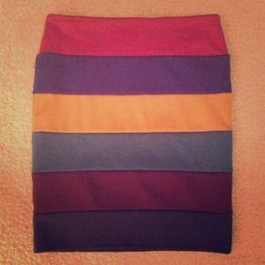 Multicolored Colorblock Skirt