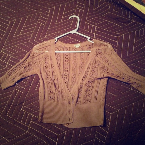 Medium brown crop cardigan