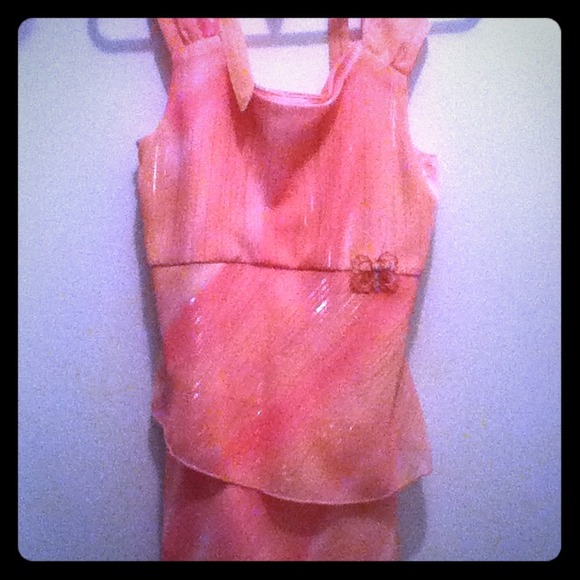 IZ Byer California Coral sparkle girls size 6