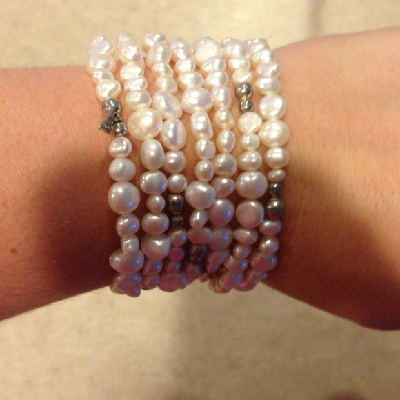 Silpada Salt Water Pearls Goddess bracelets