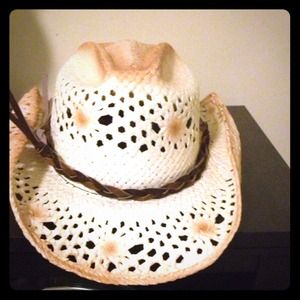 Leather cow girl hat!!