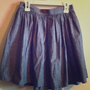 A dark grey skirt