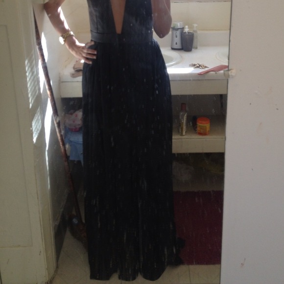 Brand New Leather Chiffon Dress - Picture 2 of 3