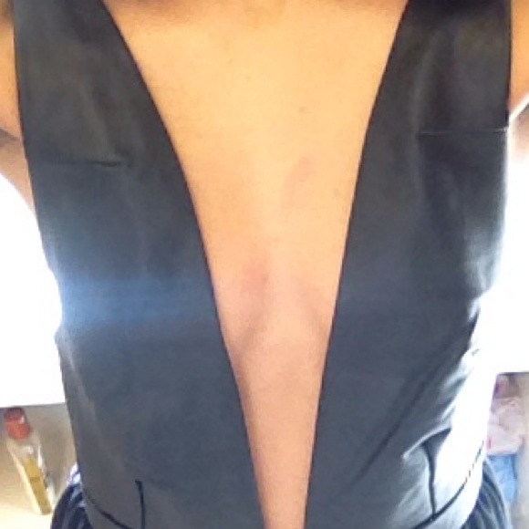 Brand New Leather Chiffon Dress - Picture 3 of 3