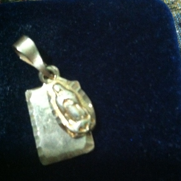 Virgin Mary with backing charm /added bak 14k