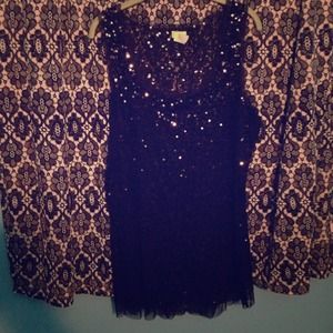 Sequined See Through Tank