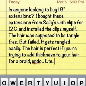 Black 18" extensions