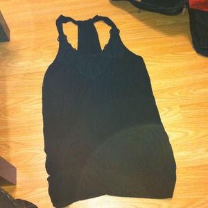 Black tank with lace