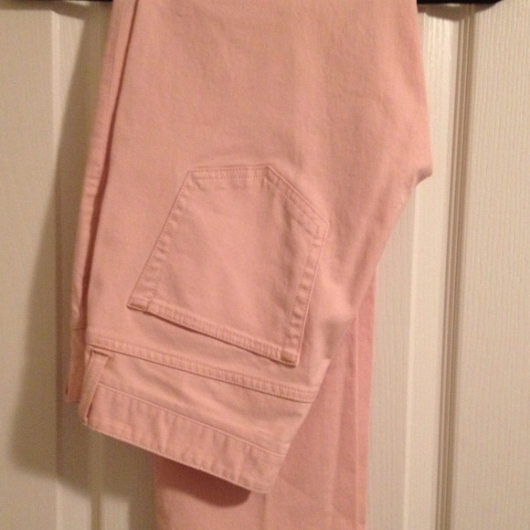 Salmon colored jeans