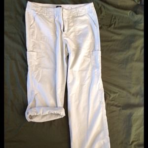 Beige cargo pants and danskin pants