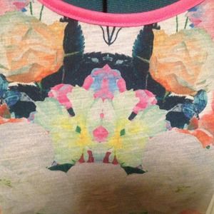 H&M Tops - H&M digital mirror floral tee, sz , fits like M H&M Tops - H&M digital mirror floral tee, sz , fits like M