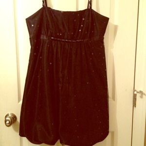 Black Short Sparkly Prom Dress.