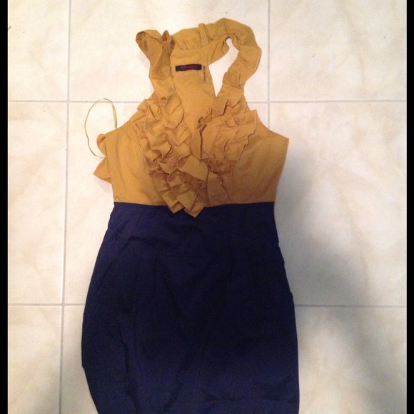 Navy and Dark mustard yellow color