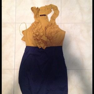 Navy and Dark mustard yellow color
