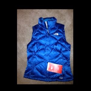 North face blue vest size small
