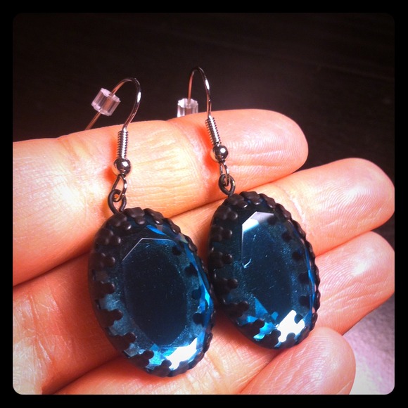 Blue dangle earrings
