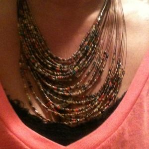 Beautiful layered beaded necklace.