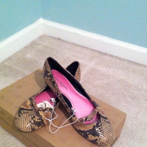 Snakeskin Print Ballet Flats