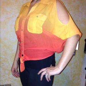 Xoxo multi colored shirt and vans