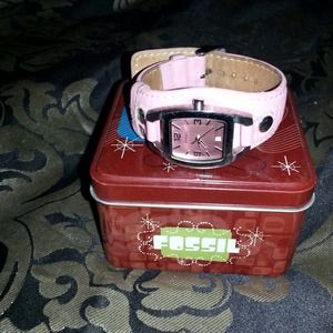 Fossil pink watch
