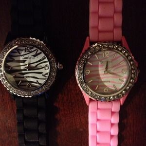 Watch pink zebra face  left only